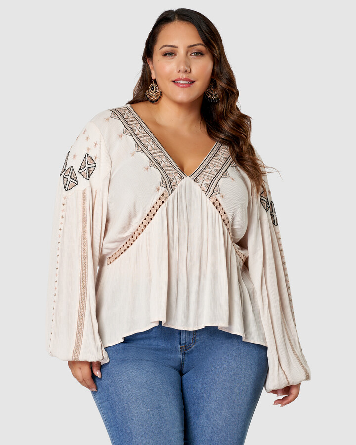 plus size boho tops