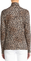 Thumbnail for your product : Jones New York Leopard Print Cotton Turtleneck