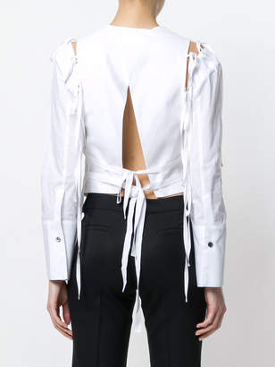Ann Demeulemeester strap detail cropped jacket