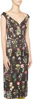 Thumbnail for your product : No.21 V Neck Cap Sleeve Fitted Dress In Black Floral Print