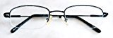 Foster Grant Magnivision +2.50 "HYPERFLEXX" Black Metal Half Frame Reading Glasses with Flexible Temples & Nose Bridge + Spring Hinges-(251)
