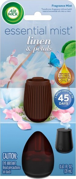 (2) Air Wick Essential Mist Refill, Essential Oils Diffuser, Happiness, 1ct