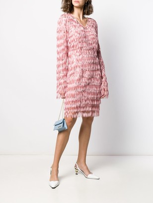 Giamba Fringed Sequin-Embellished Dress
