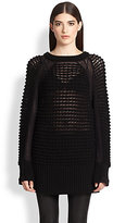 Thumbnail for your product : Helmut Lang Grid Knit-Paneled Long Sweater