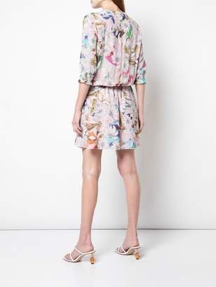 Nicole Miller floral print shirt dress