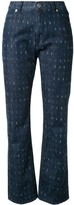 Thumbnail for your product : VVB Wordsearch print cropped jeans