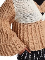 Thumbnail for your product : Frederick Anderson Colorblocked Angora Cardigan