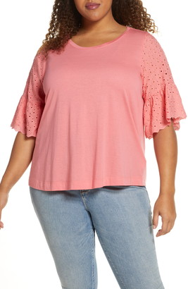 white eyelet top plus size