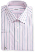 Thumbnail for your product : Brioni Wide-Stripe Dress Shirt, Pink/Gray