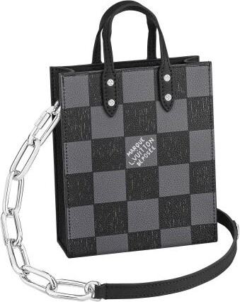 LOUIS VUITTON Damier Sac Plastic Checkerboard Black Gray N60479 Men's  Handbag