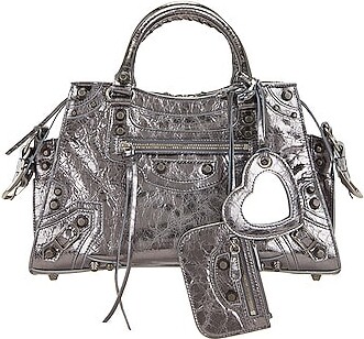 Mængde penge at se plyndringer Balenciaga Small Neo Cagole City Bag in Metallic Silver - ShopStyle