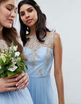 Thumbnail for your product : Bardot Chi Chi London Neck Sleeveless Maxi Dress With Premium Lace And Tulle Skirt
