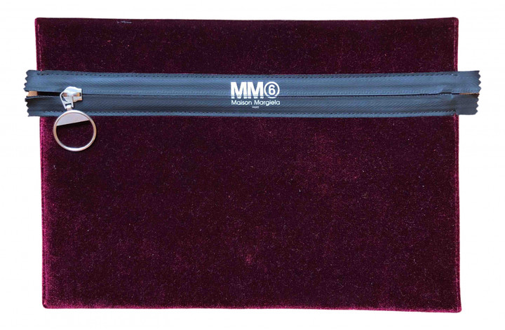 burgundy velvet clutch