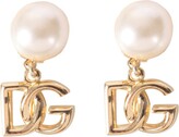 Thumbnail for your product : Dolce & Gabbana Embellished Logo Charm Earrings