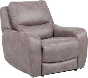 Hokku Designs Contemporary Style Power Recliner With High Density Foam Soft Track Arms And Durable Hardwood Frame In Rich Brown Finish