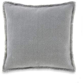 Kenneth Cole Reaction Home Frayed Edge Square Throw Pillow in Grey
