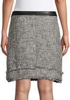 Thumbnail for your product : Karl Lagerfeld Paris Tweed Fringe Skirt