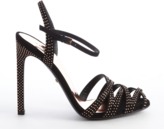 Thumbnail for your product : Gucci black suede rose gold studded heel sandals