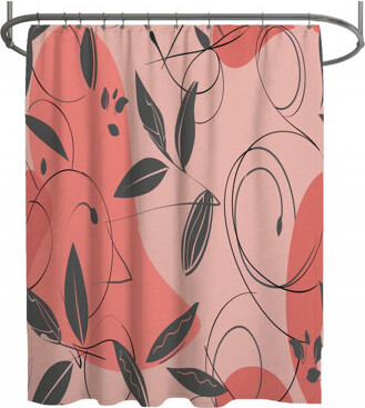 VisionDecor Floral pattern Shower Curtain - Art Bathroom Decor