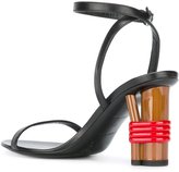 Thumbnail for your product : Balenciaga contrast heel sandals - women - Leather/Polyester - 36