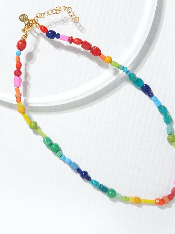 Rainbow pearl beaded necklace Farfetch Herren Accessoires Schmuck Halsketten 