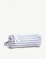 Thumbnail for your product : The White Company Striped cotton cosmetics case