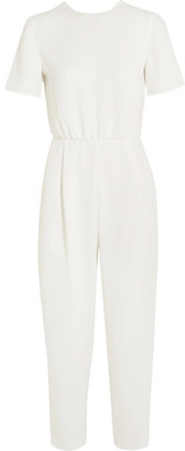 Max Mara Cropped Open-back Cady Jumpsuit - Ivory
