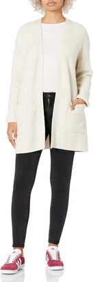 Goodthreads Amazon Brand Women's Relaxed Fit Boucle Shaker Stitch Cardigan Sweater