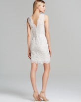 Thumbnail for your product : Shoshanna Dress - Sleeveless Rose Floral Lace Scalloped Hem