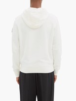 Thumbnail for your product : Moncler Logo-applique Cotton-jersey Hooded Sweatshirt - White