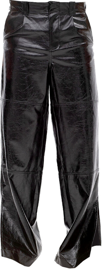 Boohoo Color Block Leather Pants Mens Leather Trousers ShopStyle UK