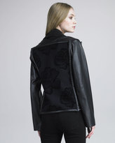 Thumbnail for your product : Christopher Kane Leather-Sleeve Box Jacket