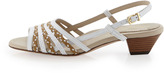 Thumbnail for your product : Eric Javits Mavi Slingback Low-Heel Sandal, White