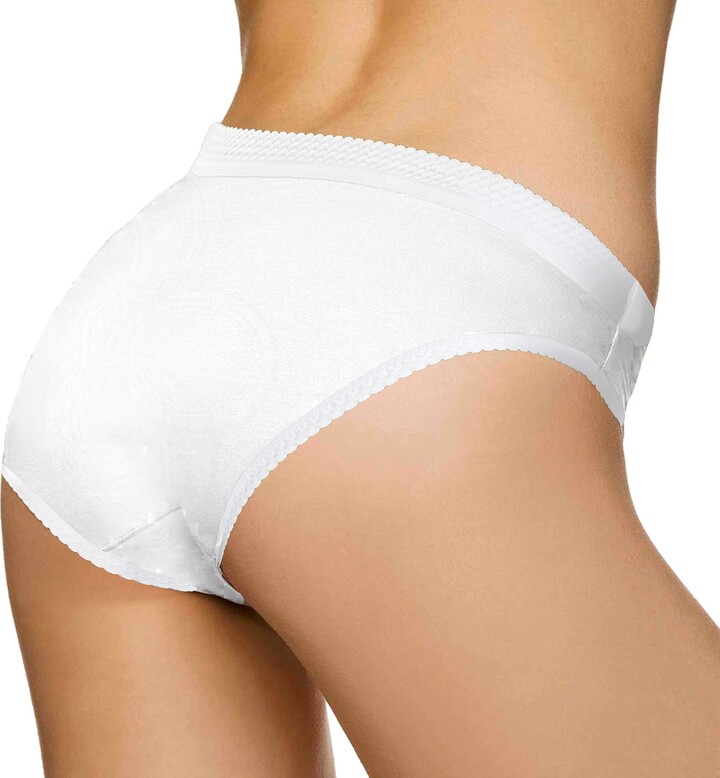 All Woman Plus Size Panties Briefs 100% Cotton With Tunnelled Waist SINGLE  PAIR White at  Women's Clothing store