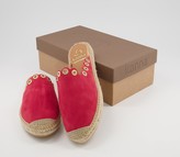 Thumbnail for your product : Kanna Dora Eyelet Mules Red Suede