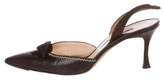 Thumbnail for your product : Manolo Blahnik Leather Slingback Pumps