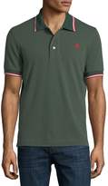 Thumbnail for your product : Bally Striped Cotton Pique Polo Shirt, Green