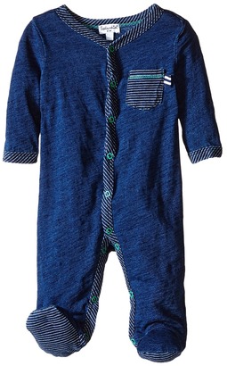 Splendid Littles Indigo Long Sleeve Coverall with Stripes Boy's Overalls One Piece