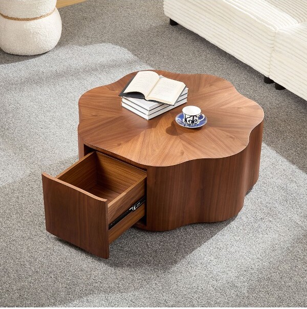 GDFStudioJulianRusticWoodenCoffeeTablewithHiddenDrawerWalnut