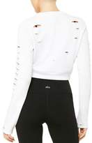 Thumbnail for your product : Alo Yoga Ripped Warrior Crop Sweatshirt