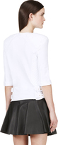 Thumbnail for your product : Balmain White Quilted & Reinforced Biker Sweatshirt