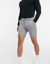 Thumbnail for your product : ASOS DESIGN DESIGN slim chino shorts in light gray