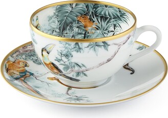 Hermes Carnets d' Equateur Birds Tea Cup & Saucer