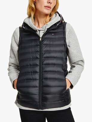 ladies lightweight gilet with hood