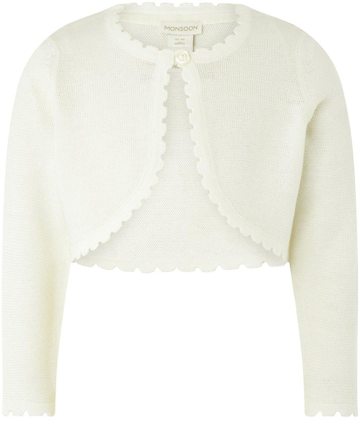 ivory flower girl cardigan