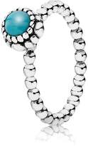 Thumbnail for your product : Pandora Turquoise December silver ring