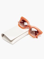 Thumbnail for your product : Lapima Lisa Square Acetate Sunglasses - Natural Red