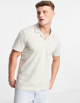 ONLY & SONS revere polo shirt in beige - ShopStyle