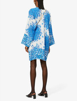 Thumbnail for your product : Valentino Floral-print crepe mini dress