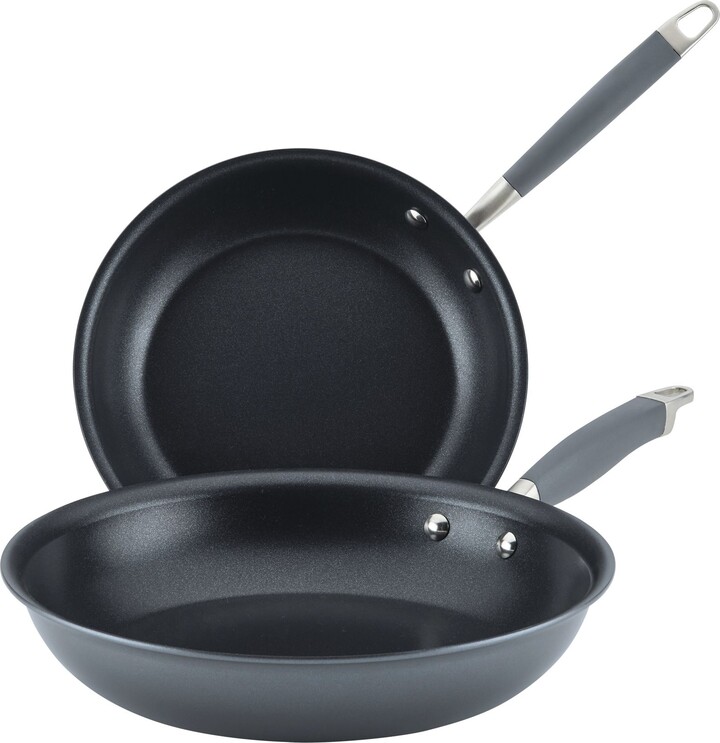 Anolon Advanced Home Hard-Anodized Nonstick Fry ing Pans, 2pc